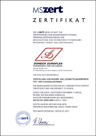 Doneck Euroflex als erster Druckfarbenhersteller nach ISO 22000 fr Lebensmittelsicherheit zertifiziert!