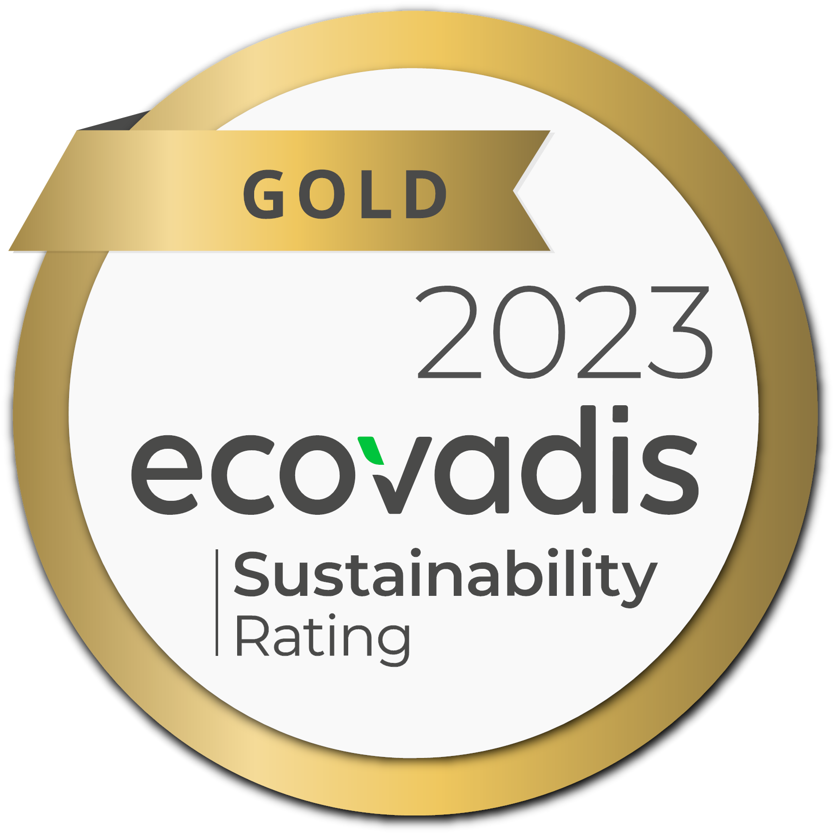 Doneck CSR Gold ecovadis Sustainability Rating 2023 Medaille